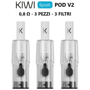 Kiwi Vapor - Kiwi Spark POD DI RICAMBIO V2 da 0.8ohm - 3 PEZZI